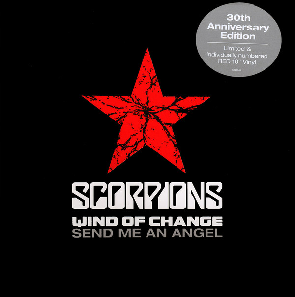 Scorpions - Wind Of Change / Send Me An Angel, Single, vinila plate, 10&quot; vinyl record, 30th Anniversary Edition, Limited &amp; individually numbered, Red vinyl